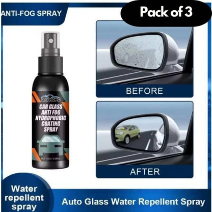 Car Glass Anti- Fog Hydrophobic Coating 300ML Pack of 3